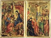 unknow artist The Adoration of the Magi and The Crucifixion painting
